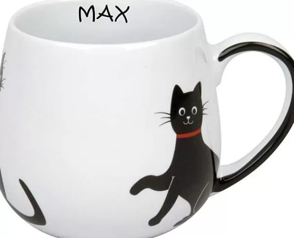 Könitz Porzellan Tassen mit Namen<Personalisierte Tasse My Lovely Cats-Rot