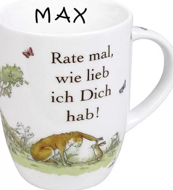 Könitz Porzellan Tassen mit Namen<Personalisierte Tasse Rate Mal Wie Lieb Ich Dich Hab